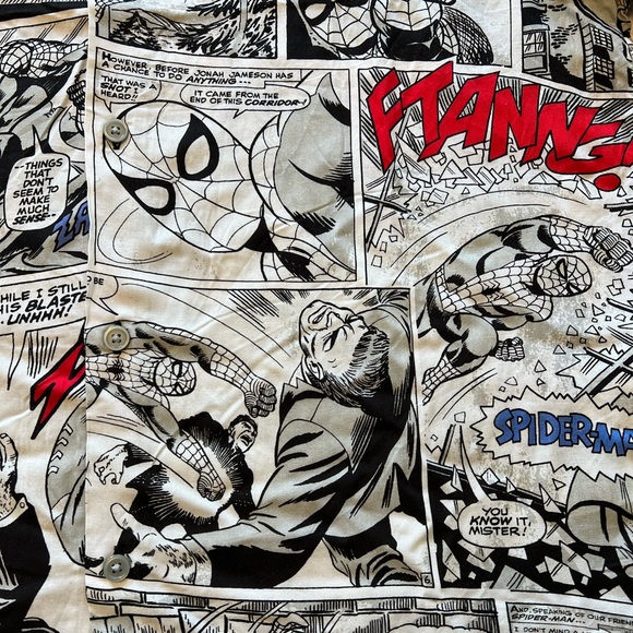 SPIDERMAN Marvel Short Sleeve Button Down shirt NEW With Tag By Marvel/H&M NWT - Picture 5 of 8